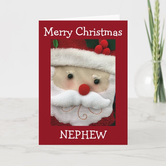 CARTES POUR FÊTES ANNUELLES **NEPHEW** JOYEZ NOËL DE PÈRE NOËL (Devant)