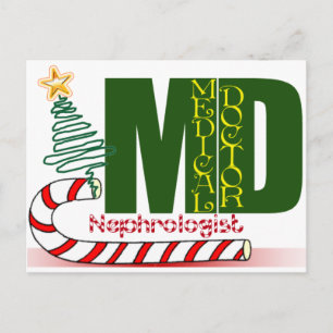 Cartes Pour Fêtes Annuelles Néphrologiste de Noël - Médecin