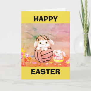 Cartes Pour Fêtes Annuelles Net-ball Joyeuses Pâques orientées
