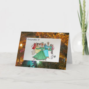 Cartes Pour Fêtes Annuelles Neuf Dames