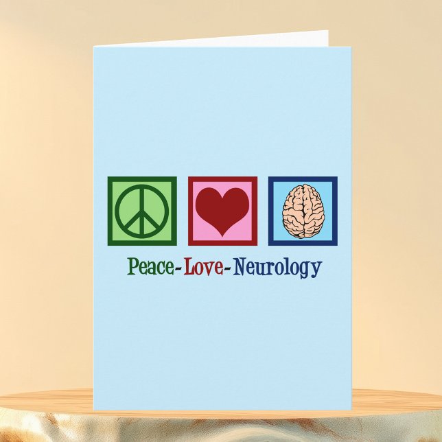 Cartes Pour Fêtes Annuelles Neurologie d'amour de paix - neurologue (Créateur téléchargé)