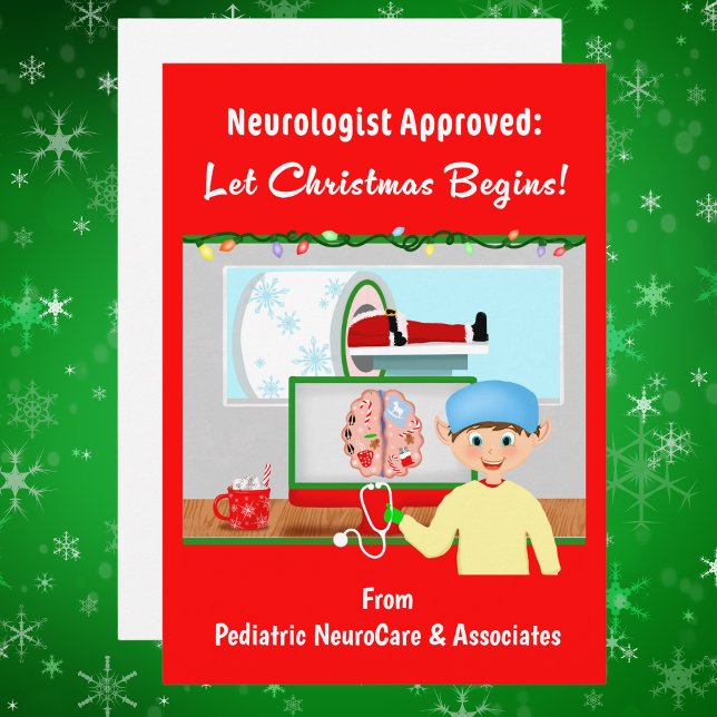 Cartes Pour Fêtes Annuelles Neurologue Approuvé: Noël commence avec le Père No (Créateur téléchargé)
