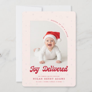 Cartes Pour Fêtes Annuelles New Baby First Christmas Photo Birth Announcement