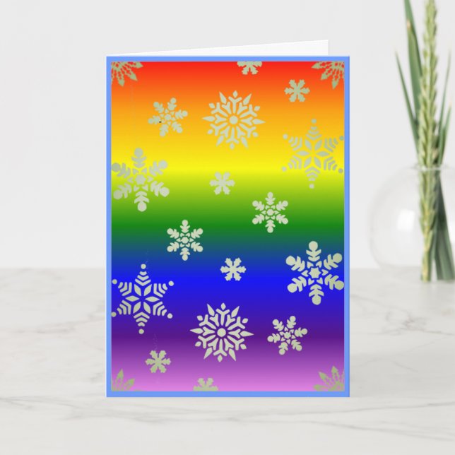 Cartes Pour Fêtes Annuelles New Design Elegant Gay Christmas Rainbow flag (Devant)