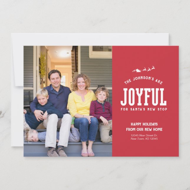 Cartes Pour Fêtes Annuelles New Home Christmas Photo Card Moving Announcement (Devant)