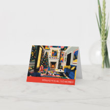 New Wave 1980s Pop Art Christmas Card