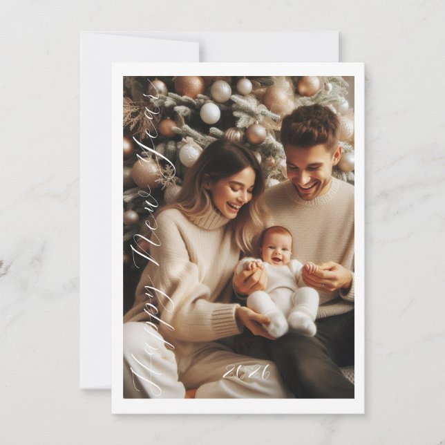 Cartes Pour Fêtes Annuelles New Year Celebration Card | Family Card (Devant)