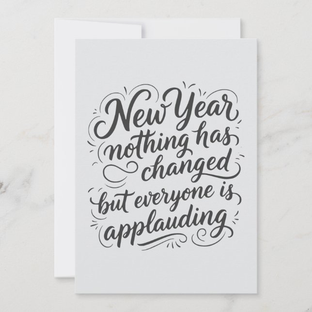 Cartes Pour Fêtes Annuelles New Year Eve funny quote (Devant)