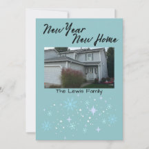 New Year New Home Snowflake Christmas Card