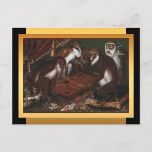 Cartes Pour Fêtes Annuelles New year of the Monkey European Painting H