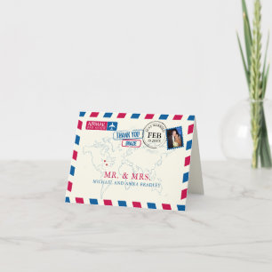 Cartes Pour Fêtes Annuelles New York Bermudes Air Mariage Merci