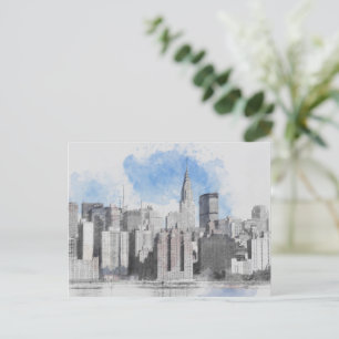 Cartes Pour Fêtes Annuelles New York City Skyline - Manhattan Holiday Travel