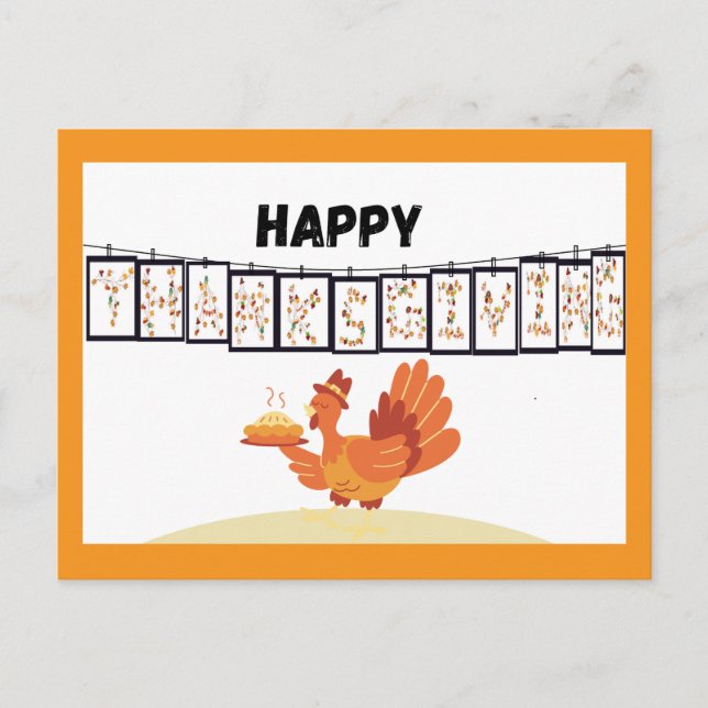 Cartes Pour Fêtes Annuelles NewHappy Thanksgiving Post Card (Devant)