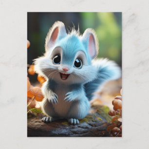 Cartes Pour Fêtes Annuelles Nibbly - l'écureuil bleu