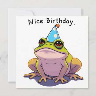 Cartes Pour Fêtes Annuelles Nice Birthday Card - Frog Edition