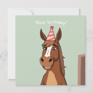 Cartes Pour Fêtes Annuelles Nice Birthday Card - Horse Edition