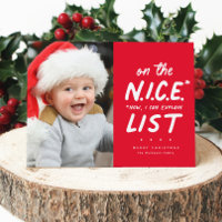 Nice liste drôle mignon une photo rouge Noël