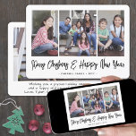 Cartes Pour Fêtes Annuelles N'Importe Quel Texte 4 Photo Simple Typographie No<br><div class="desc">Envoyez des salutations joyeuses et partagez quatre de vos photos préférées avec une carte de vacances personnalisée. Tout le texte sur ce modèle est simple à personnaliser pour inclure n'importe quel libellé, comme Joyeux Noël, Joyeux Fêtes, Joyeuses Fêtes, Jour de l'An.. (CONSEIL EN MATIÈRE DE PLACEMENT DE L'IMAGE : Une...</div>