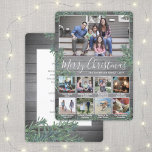 Cartes Pour Fêtes Annuelles N'importe quel texte 9 Collage photo et légendes B<br><div class="desc">Envoyez des salutations joyeuses et élégantes et partagez 9 de vos photos préférées avec une carte de vacances photo collage personnalisée. Tout le texte sur ce modèle est simple à customiser pour inclure n'importe quel libellé, comme Joyeux Noël, Joyeux Fêtes, Joyeuses Fêtes, Bonne Année, Soirée de voeux, etc. (IMAGE PLACEMENT...</div>