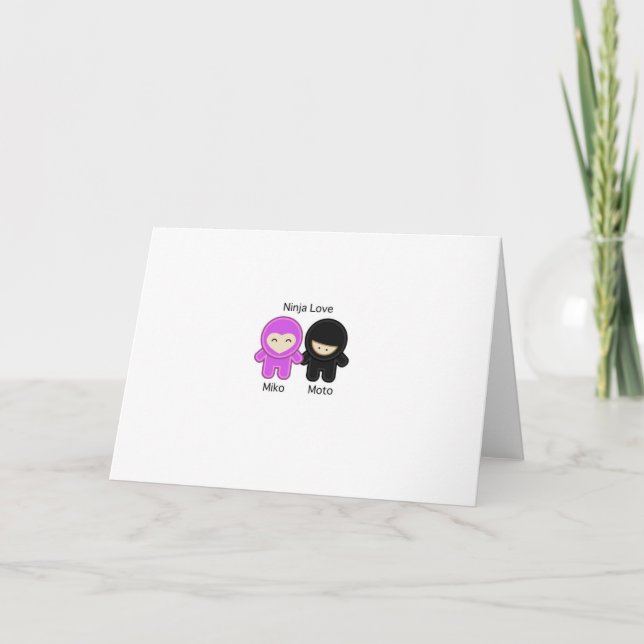 Cartes Pour Fêtes Annuelles Ninja (Devant)