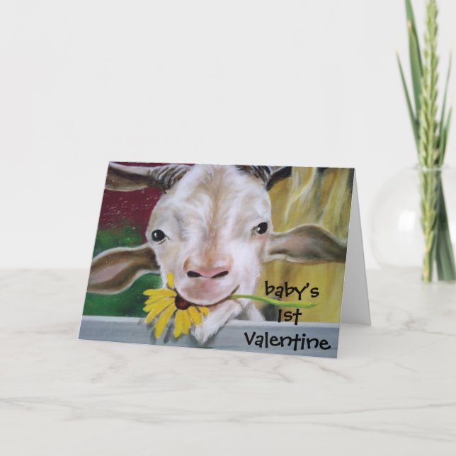 CARTES POUR FÊTES ANNUELLES "NO KIDDING BABY-HAPPY 1ST VALENTINE (Devant)