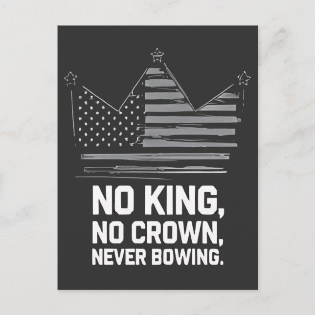 Cartes Pour Fêtes Annuelles No Kings In America Save Democracy I dissident Ant (Devant)