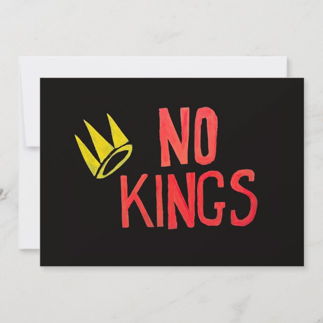 Cartes Pour Fêtes Annuelles No Kings Proud to be An American Sign (Devant)