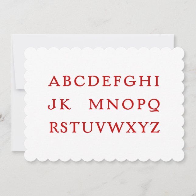 Cartes Pour Fêtes Annuelles No L "Joke" Alphabet (Noel) (Devant)