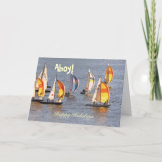Cartes Pour Fêtes Annuelles Nocturne, Joyeuses Fêtes, Ahoy !