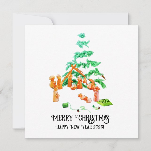Cartes Pour Fêtes Annuelles Noël (Devant)