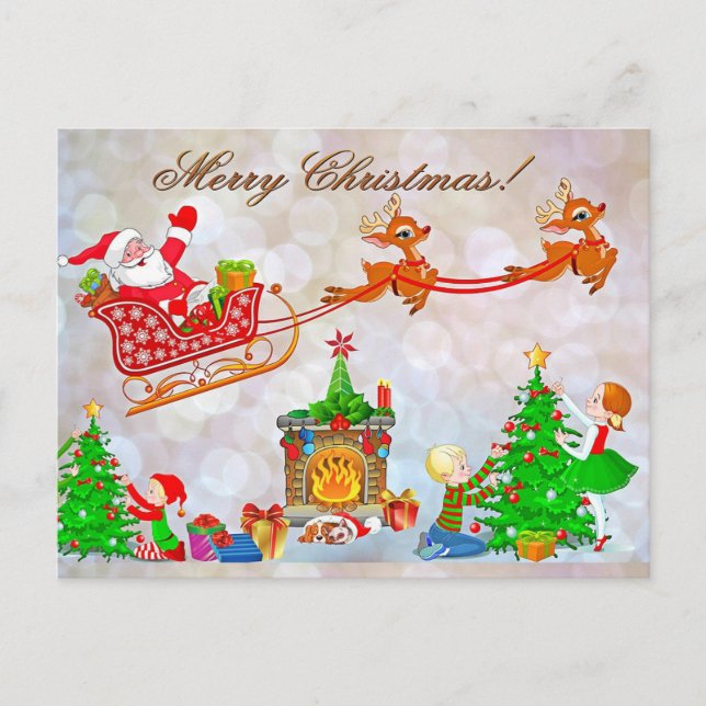 Cartes Pour Fêtes Annuelles Noël (Devant)