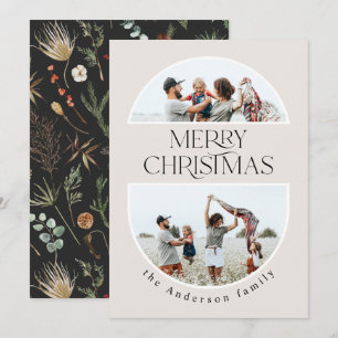 Cartes Pour Fêtes Annuelles Noël 1 arche photo aquarelle botanique floral