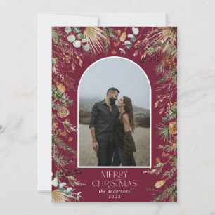 Cartes Pour Fêtes Annuelles Noël 1 arche photo aquarelle botanique floral