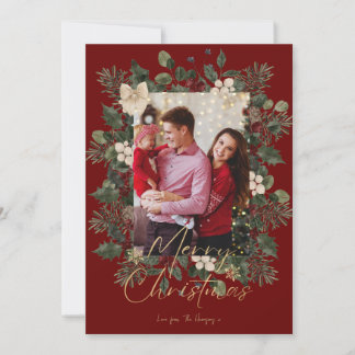 Cartes Pour Fêtes Annuelles Noël 1 arche photo aquarelle botanique floral