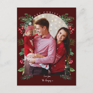 Cartes Pour Fêtes Annuelles Noël 1 arche photo aquarelle botanique floral