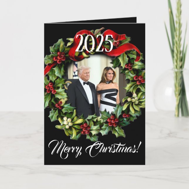 Cartes Pour Fêtes Annuelles Noël 2017 du président Donald Trump & Melania (Devant)