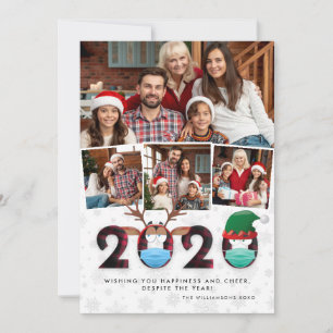 Cartes Pour Fêtes Annuelles Noël 2020 Funny Festive Masques & Plaid 4 Photo