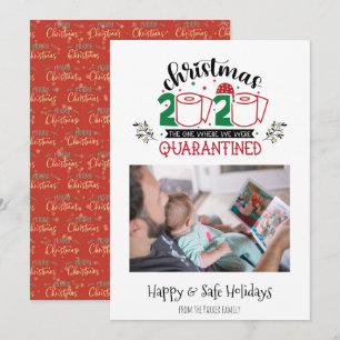 Cartes Pour Fêtes Annuelles Noël 2020   Où Nous Avons Été En Quarantaine Photo