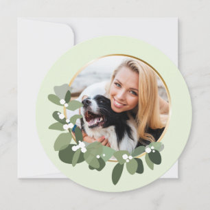 Cartes Pour Fêtes Annuelles Noël 2023 Une photo de couronne moderne