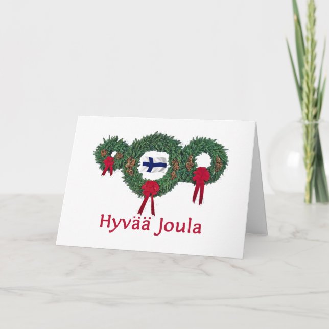 Cartes Pour Fêtes Annuelles Noël 2 de la Finlande (Devant)