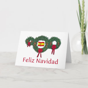 Cartes De Vœux Drapeau Espagnol Zazzle Fr