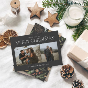 Cartes Pour Fêtes Annuelles Noël 2 photo aquarelle botanique floral