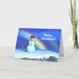 Cartes Pour Fêtes Annuelles Noël 3D Snowman