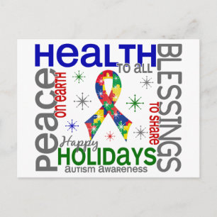 Cartes Pour Fêtes Annuelles Noël 4 Autisme Snowflakes