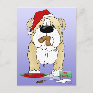 Cartes Pour Fêtes Annuelles Noël à Bulldog - Ho Ho Ho ? ? ?