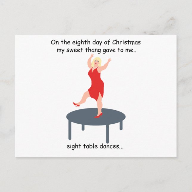 Cartes Pour Fêtes Annuelles Noël à cou rouge huit jours (Devant)