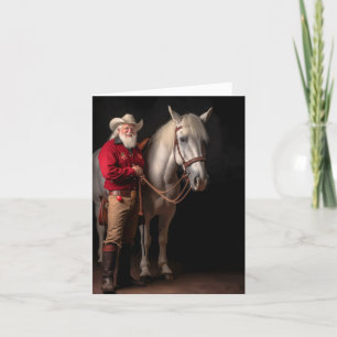 Cartes Pour Fêtes Annuelles Noël à Cowboy Père Noël