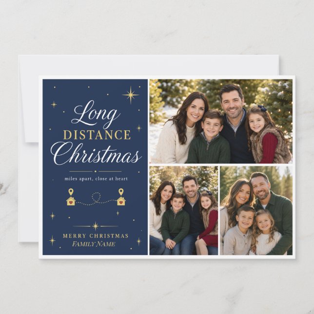 Cartes Pour Fêtes Annuelles Noël à distance (Devant)