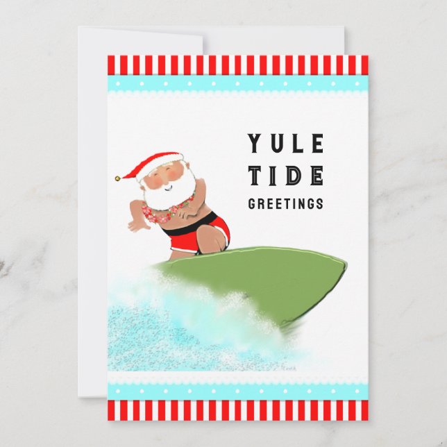 Cartes Pour Fêtes Annuelles Noël à Hawaï (Devant)