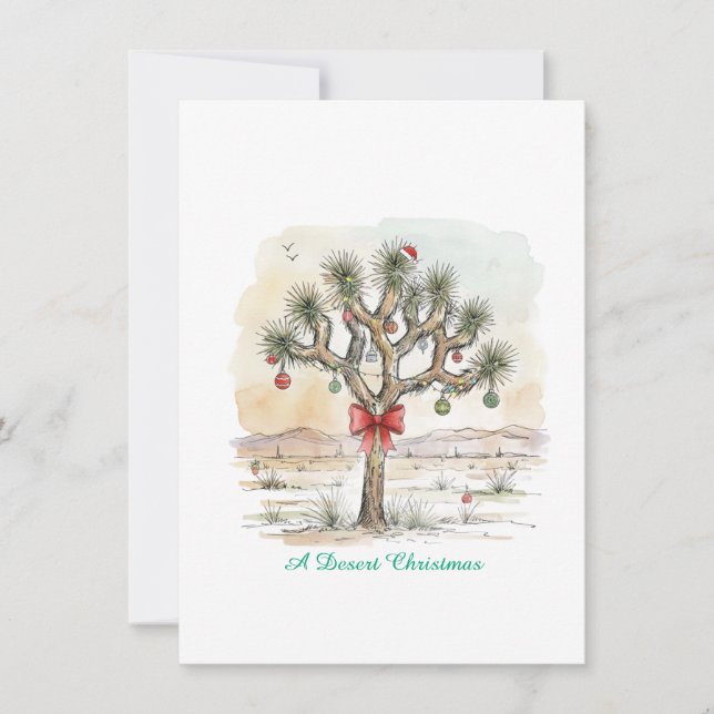 Cartes Pour Fêtes Annuelles Noël à Joshua Tree (Devant)